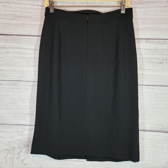 GIORGIO Armani Classic Keyhole Waist Pencil Skirt Black - Picture 2 of 4